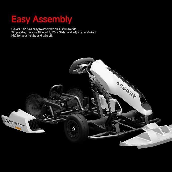 Segway Ninebot Gokart Pro and Gokart Pro 2, Electric Go Kart with Enhanced Safety Features, High-Speed Racing and Immersive Gaming Combo, Ultimate Drift Experience for Ages 14+, Up to 15.5 Miles