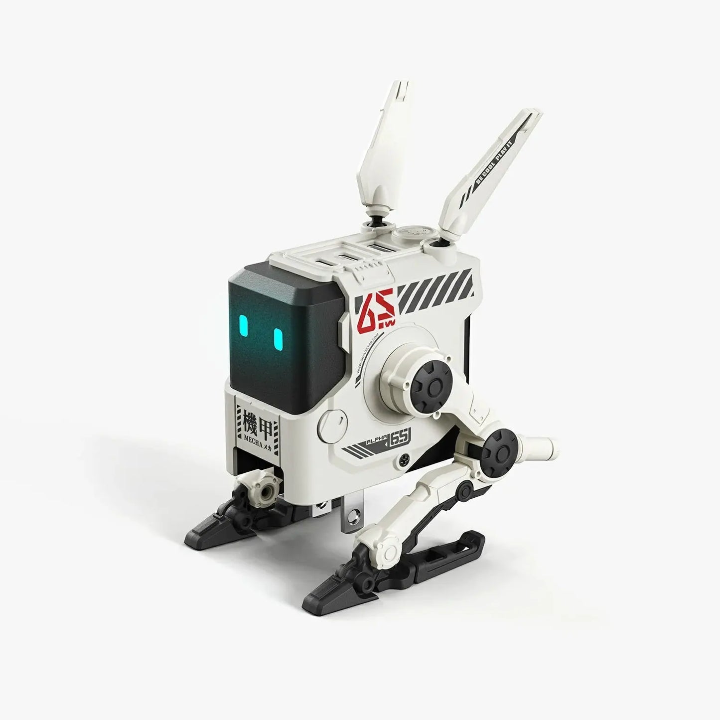 65W GaN Fast Wall Charger - Desktop Charging Station with Mechanical Robot Design for iPhone, MacBook, iPad, Galaxy S23/S24
