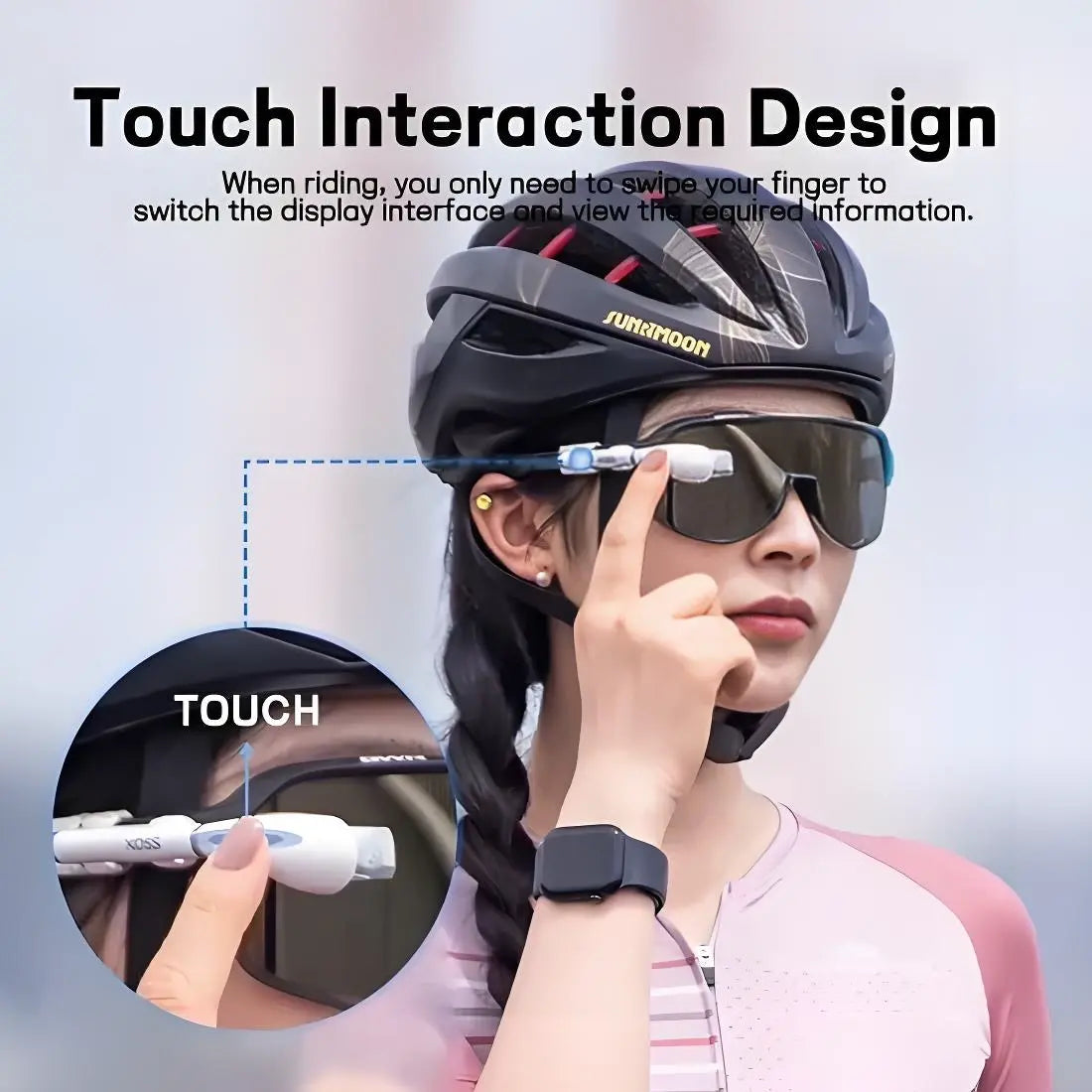 XLENS AR Smart Cycling Glasses with Bike Computer, Heart Rate Monitor for Cycling, Running, and Outdoor Adventures
