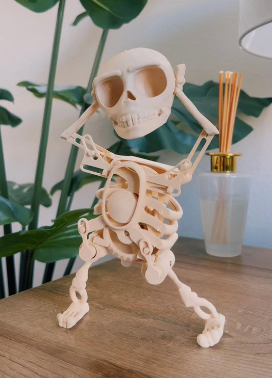 Wind-Up Head-Hugging Dancing Skeleton （STL File only）