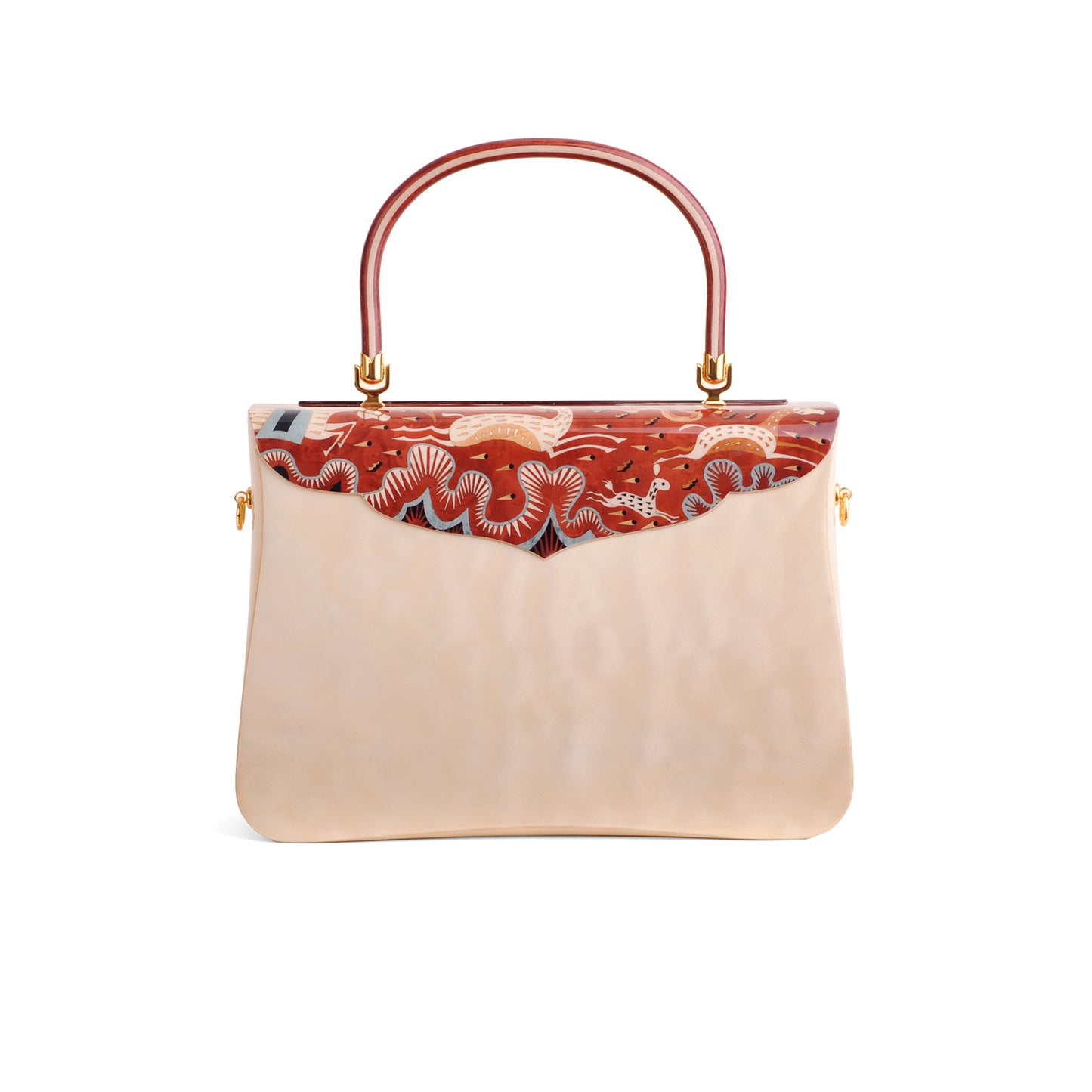 Duanmu Inlaid "Chasing the Deer Pattern" Themed Handbag