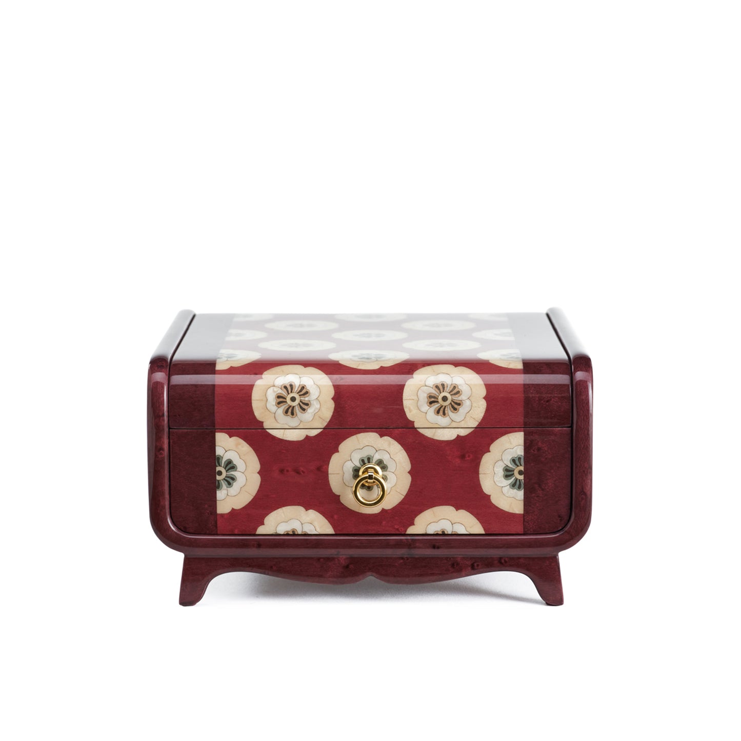 Duanmu Inlaid "Roundel Floral Pattern" Themed Jewelry Box