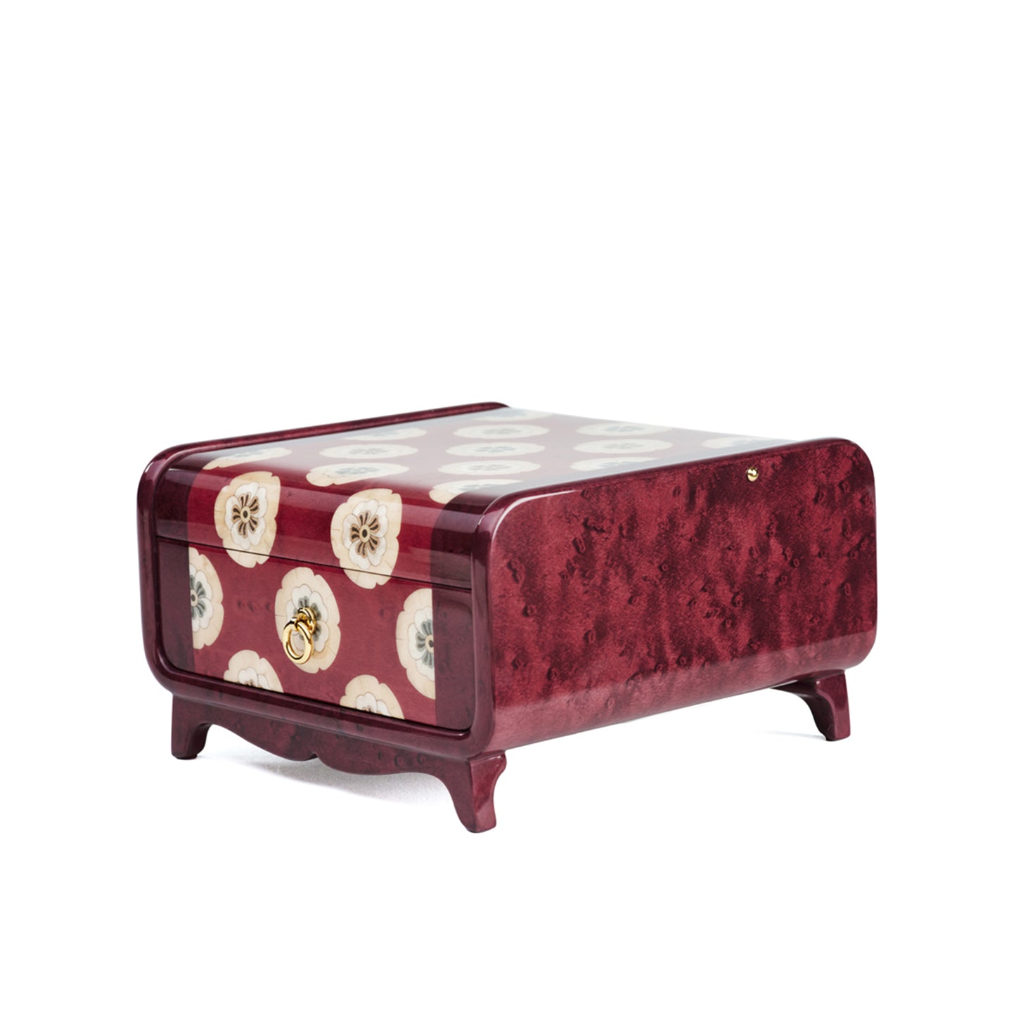 Duanmu Inlaid "Roundel Floral Pattern" Themed Jewelry Box