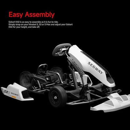 Segway Ninebot Gokart Pro and Gokart Pro 2, Electric Go Kart with Enhanced Safety Features, High-Speed Racing and Immersive Gaming Combo, Ultimate Drift Experience for Ages 14+, Up to 15.5 Miles