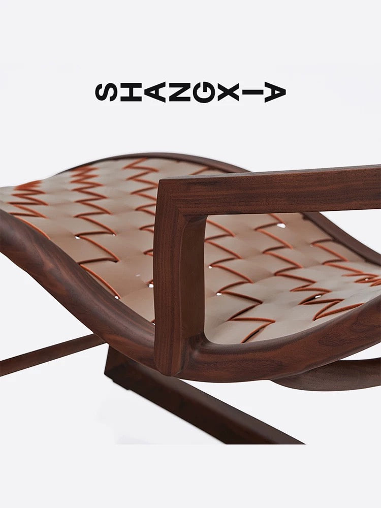 SHANG XIA Walnut Rocking Chair - Matte Finish