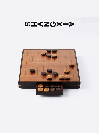 Chinese Chess Set-Cherry Wood, African Blackwood, Boxwood Chinese Chess