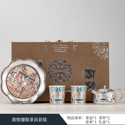 Wie Porzellan, die Verbotene Stadt, Dunhuang kulturelle und kreative Teeservice, Brautpaare, Einweihungsfeiern, Geburtstage, Abschlussfeiern, Vatertagsgeschenke und praktische Geschenke für Väter 