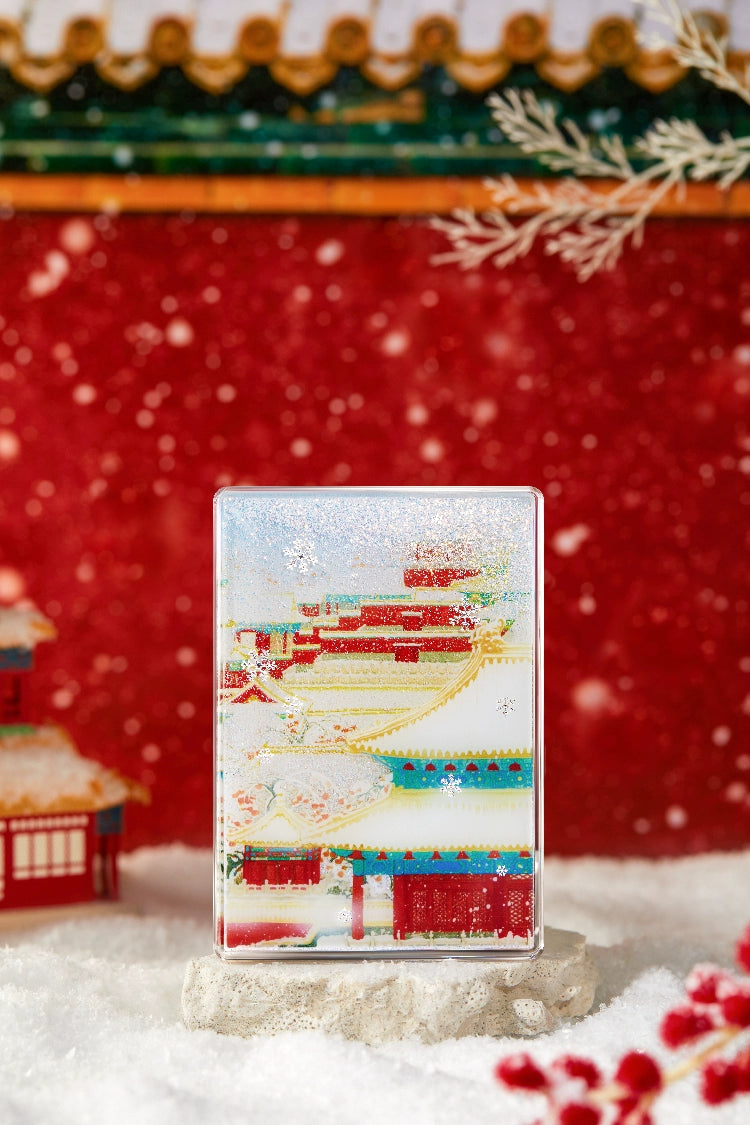 Forbidden City Snow Quicksand Refrigerator Magnet Museum Cultural Innovation Beijing Tourism Souvenir Gifts