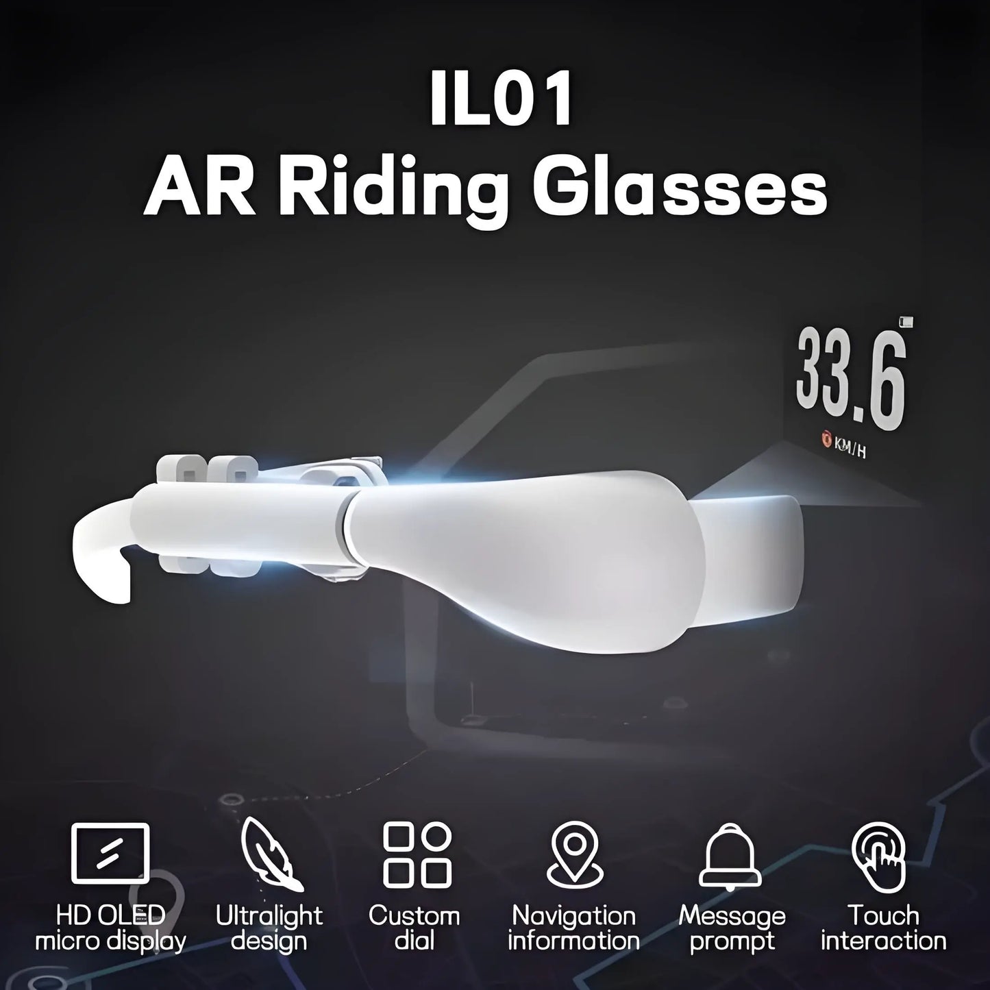 XLENS AR Smart Cycling Glasses with Bike Computer, Heart Rate Monitor for Cycling, Running, and Outdoor Adventures