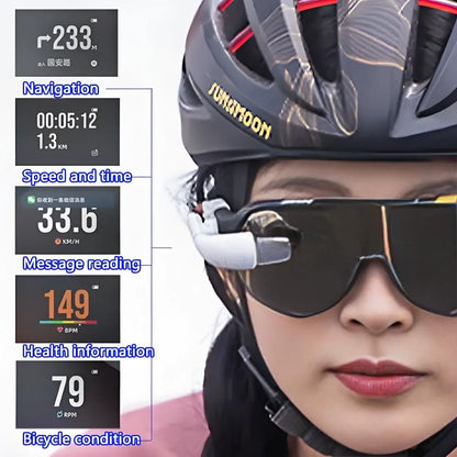 XLENS AR Smart Cycling Glasses with Bike Computer, Heart Rate Monitor for Cycling, Running, and Outdoor Adventures