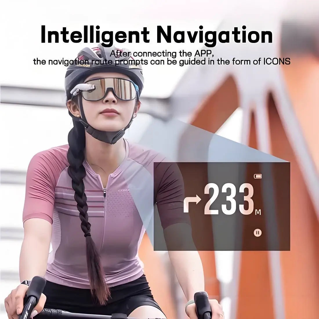 XLENS AR Smart Cycling Glasses with Bike Computer, Heart Rate Monitor for Cycling, Running, and Outdoor Adventures