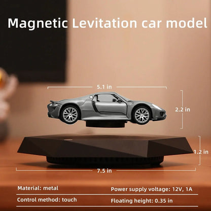 Magnetic Levitating Sports Car Display - 360° Auto-Rotating Floating Model for Desk | Science Decor & Gift for Adults