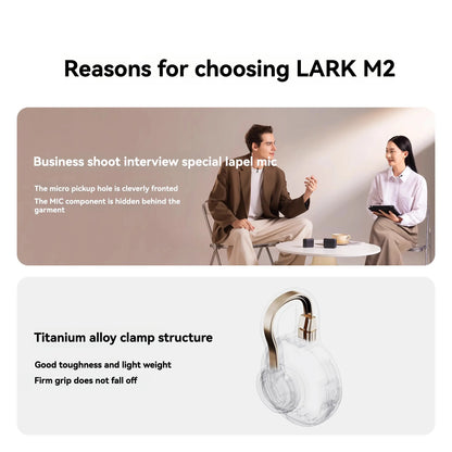 【NEW】MOMA LARK M2 Hidden Clip-On Microphone with Noise Reduction for Live Streaming & Recording