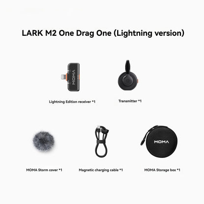 【NEW】MOMA LARK M2 Hidden Clip-On Microphone with Noise Reduction for Live Streaming & Recording