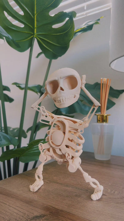 Wind-Up Head-Hugging Dancing Skeleton （STL File only）